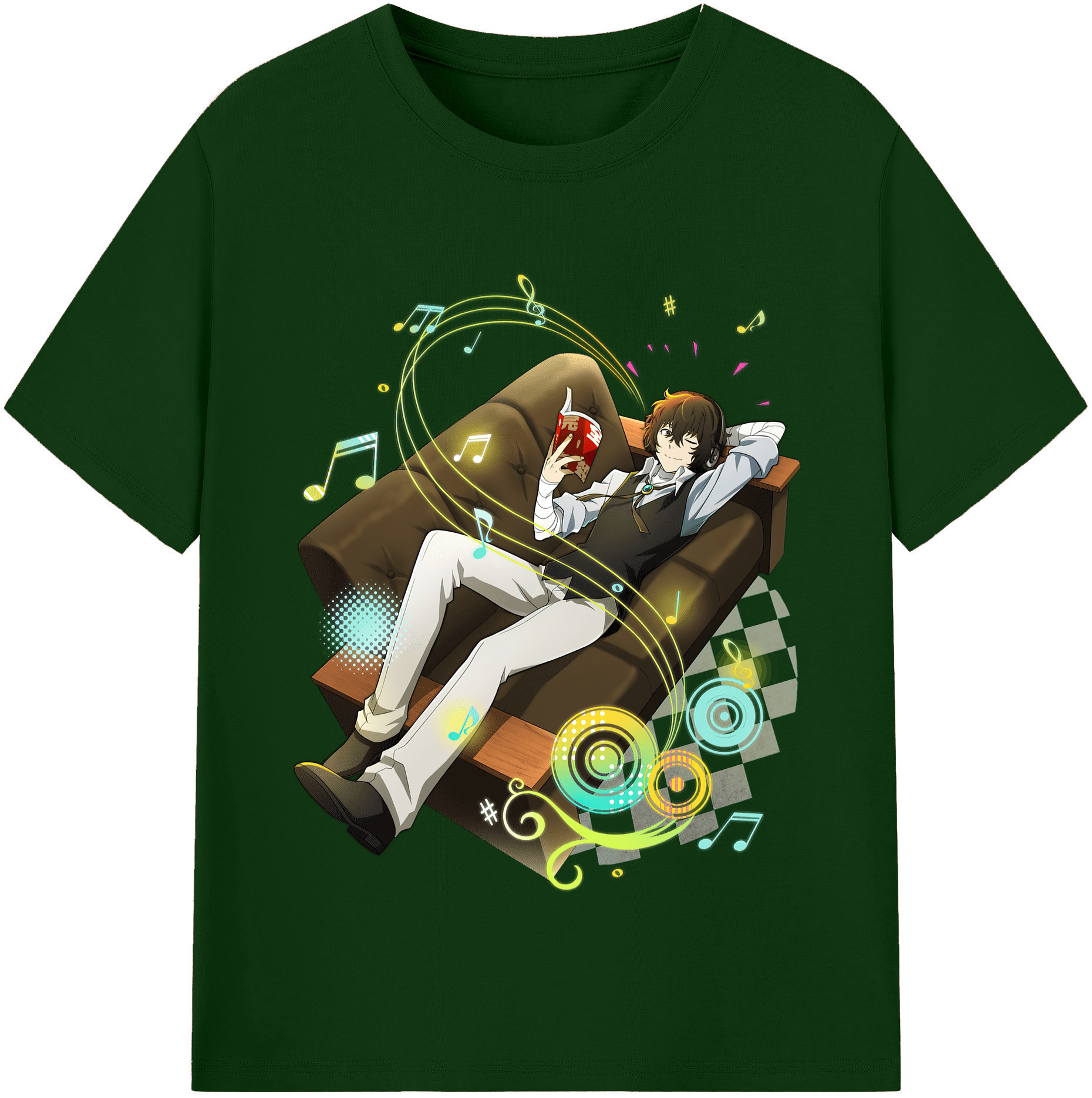 （画像用） 文豪ストレイドッグス Bungo Stray Dogs 綿100％半袖Tシャツ（フロントプリント）